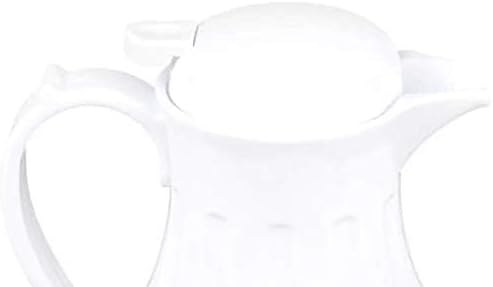 (42 oz) Beverage Server Eco-Plastic Carafe Swirl Double Wall Insulated White