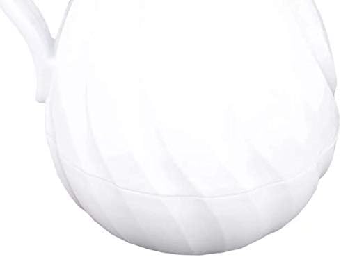 (42 oz) Beverage Server Eco-Plastic Carafe Swirl Double Wall Insulated White