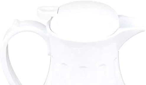 (20 oz) Beverage Server Eco-Plastic Carafe Swirl Double Wall Insulated White