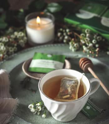 Palais des Thés Caffeine-Free Tea - L'Herboriste N°46 Organic Relaxation Herbal Blend with Chamomile, Apple & Spices - Premium Tea Bags, Serves 20 Cups