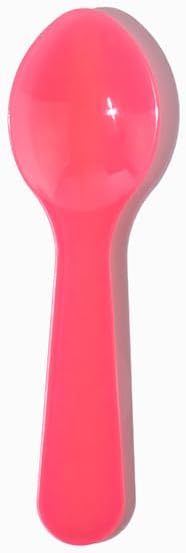 UNIQ 3000-Count 3 Inch Pink Mini Plastic Tasting Spoons | Disposable Small Taster Spoons for Food, Ice Cream, or Spices | Frozen Dessert Supplies