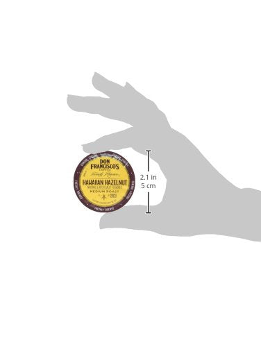 Don Francisco's Hawaiian Hazelnut Flavored Coffee - 24 K-Cup Compatible Single-Serve Pods - 100% Arabica with Coconut Hint - Recyclable through TerraCycle - Compatible with Keurig Brewers