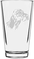 English Setter Custom Personalized Dog Themed Etched All Purpose 16oz Pint Glass