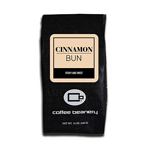 Cinnamon Bun Flavored Coffee, Specialty Arabica Coffee, Medium Roast, 12 ounce, Very Fine