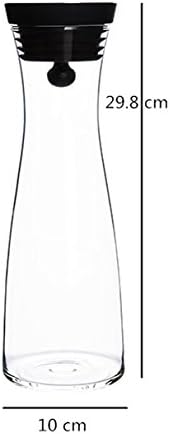 Karafu 40 Oz/1.2 Liter Glass Carafe with Lid, Borosilicate Water Pitcher for Hot/Cold Water, Ice Tea and Juice Beverage