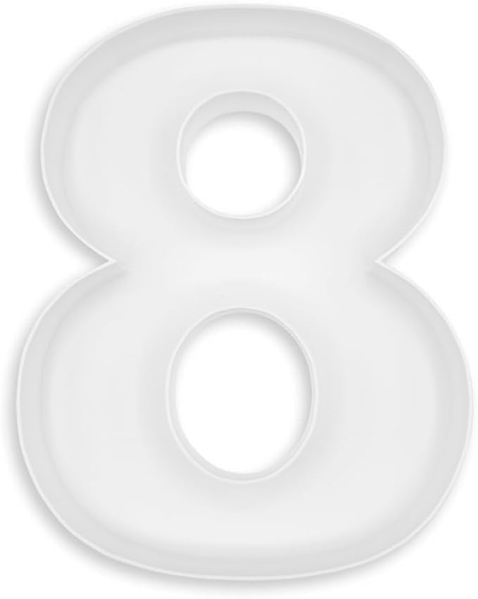 10" Reusable Plastic Box Form Tray Display for Treats, Charcuterie, Cake Pop, Candy, Charcuterie Box, Custom Charcuterie Letters Fillable - Reusable Letter Box - (White Plastic, 8)