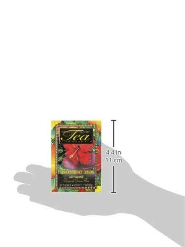 Hawaiian Islands Tea Company Hibiscus Honey Lemon Tropical Green Tea, All Natural - 20 Teabags (1 Box)