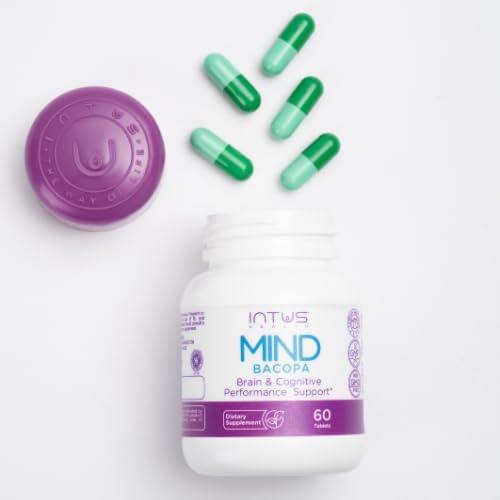 Intus Mind Bacopa – Ayurvedic Supplement with Brahmi Supports Cognitive Support & Mental Clarity – 60 Capsules