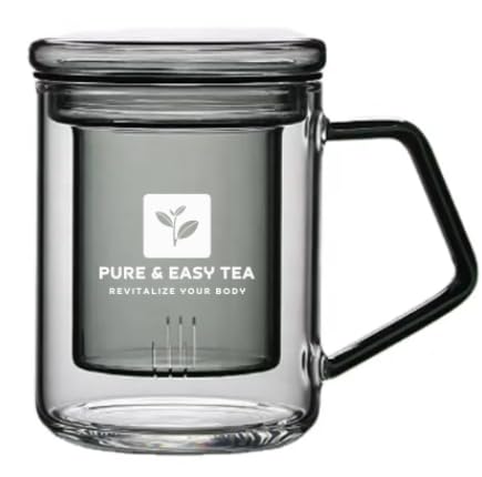 Pure And Easy Tea, Premium Tea Sampler Gift Box & 2 Tea Infuser Brewing Mugs, Tea Lovers Dream, 30 Count Tea Collection Makes 60 Cups