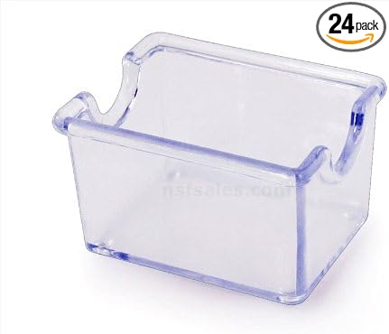 New Star Foodservice 22674 Plastic Sugar Packet Holder, Clear, Set of 24