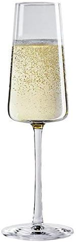 Stölzle Lausitz Champagne Glasses Power 6-Piece Set 240ml – Elegant Flutes Ideal for Prosecco & Sparkling Wine – Crystal Champagne Glasses – Dishwasher- & Shockproof