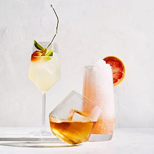 Everyday Drinking Glasses Set of 8-4 Tall Highball Glass Cups & 4 Short Dof Drinking Glass, Kitchen Glasses for Cocktail, Iced Coffee, Beer, Ice Tea, Wine, Whiskey, Water, & Drinkware.