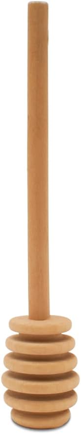 Wooden Honey Dipper Sticks, Honey Comb Wand Stirrers for Tea, Honeycomb Dripper Stir Spoons, Wood Dabber Combs Drizzler Sticks for Cake Pops, 6" Charcuterie Drizzle Dippers Pack of 12 by Woodpeckers