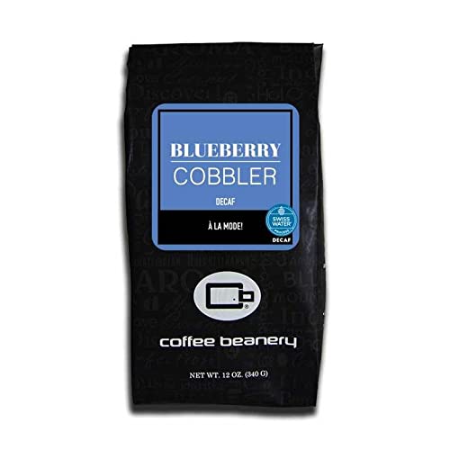 Blueberry Cobbler Flavored Coffee SWP Decaf, Specialty Arabica Coffee, Medium Roast, 12 ounce, Whole Bean