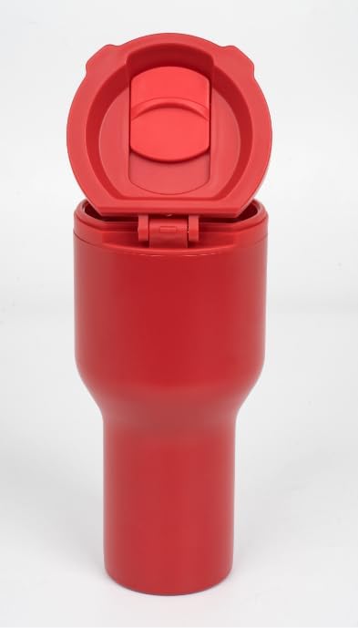 Insulated Travel Tumbler, Crimson, Stainless Steel with Lid