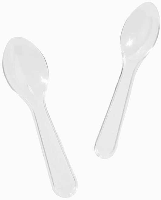 3000-Count Mini Disposable Tasting Spoons Clear | 3 Inch Plastic Sampling & Taster Spoons for Food, Ice Cream, Spices | Frozen Dessert Supplies