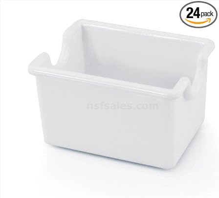 New Star Foodservice 22704 Plastic Sugar Packet Holder, White, Set of 24