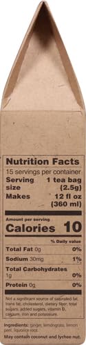 teapigs Lemon & Ginger Herbal Tea Bags Made With Whole Leaves (1 Pack of 15 Tea bags) (520)