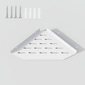 Shower Caddy Hanging Storage Rack Kitchen, Corner Shelf Bathroom Shelves, Metal Floating Shelves for Wall Mounted, Bath Shelving White 12x8.6 inch(31x22cm)
