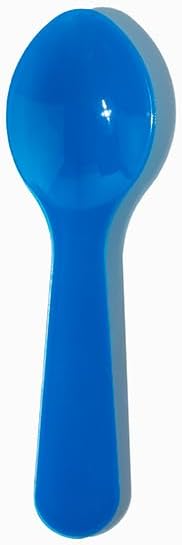 UNIQ 3000-Count 3 Inch Blue Mini Plastic Tasting Spoons | Disposable Small Taster Spoons for Food, Ice Cream, or Spices | Frozen Dessert Supplies