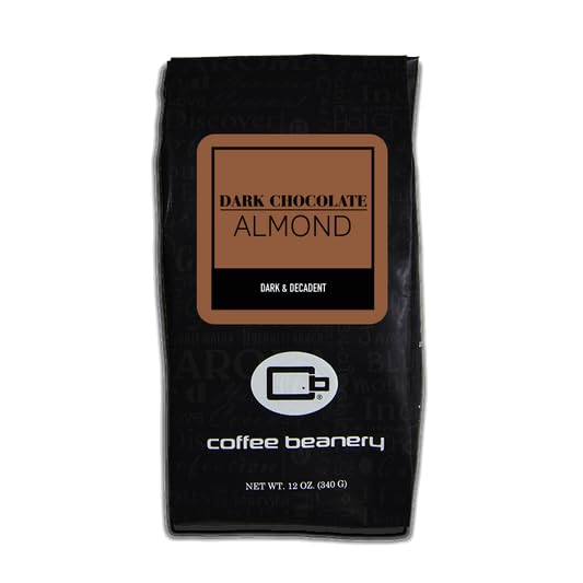 Dark Chocolate Almond Flavored Coffee, Specialty Arabica Coffee, Medium Roast, 12 ounce, Whole Bean