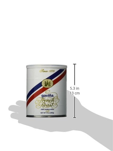 Café Gaviña French Roast Ground Coffee, Rich Dark Roast Blend, 10 oz Can