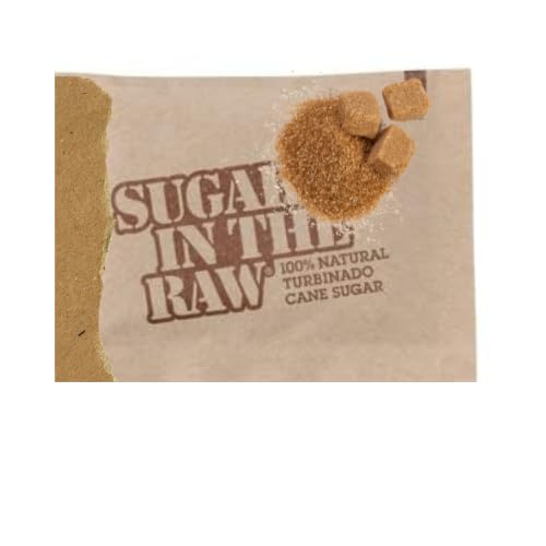 Sugar InThe Raw/Raw Natural Cane Brown Sugar Turbinado, 500 Count, Pack of 1, Natural Sweetener for Drinks and Baking Packets for Home, Office, Coffee, Bar, Gift,Restaurants, & Coffee Stations