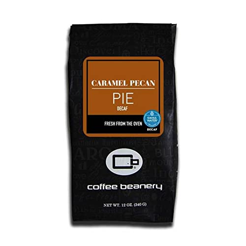 Caramel Pecan Pie Flavored Coffee SWP Decaf, Specialty Arabica Coffee, Medium Roast, 12 ounce, Whole Bean