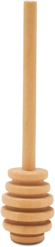 Wooden Honey Dipper Stick, Honey Comb Wand Stirrers for Tea, Honeycomb Dripper Stir Spoons, Wood Dabber Combs Drizzler Sticks for Cake Pops, 4 Inch Charcuterie Drizzle Dippers Pack of 1 by Woodpeckers