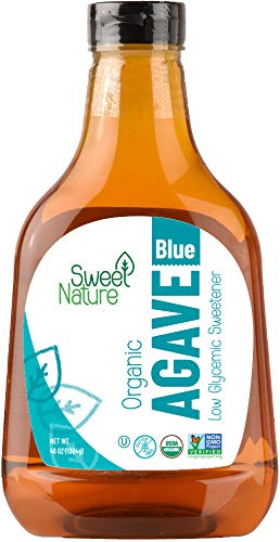 Sweet Nature, Blue Agave Nectar Sweetener Organic Non GMO Low Glycemic 46 OZ,