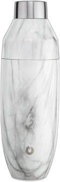 SNOWFOX Premium Vacuum Insulated Stainless Steel Cocktail Shaker, Home Bar Accessories, Elegant Drink Mixer, Leak, Proof Lid With Jigger & Built, In Strainer, Marble, 22oz.