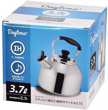 JapanBargain 1914, Tea Kettle Stainless Steel Whistling Water Coffee Tea Kettle Teapot Tea Pot for Stove Top IH Induction Ready Large Capacity Mirror Finish, 3.7 Liter