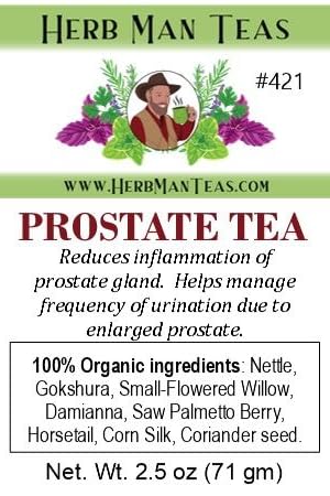 PROSTATE TEA – Supports Prostate Comfort & Healthy Urinary Flow – Organic Herbal Loose Leaf Blend – Formulated by Master Herbalist – Non-GMO, No Additives