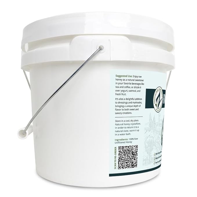 Zatural 100% Pure Natural Honey | Premium Unfiltered Sweetener & Food Ingredient | Ideal for Beverages, Baking & Culinary Use ~1 Gallon (12 Pounds)