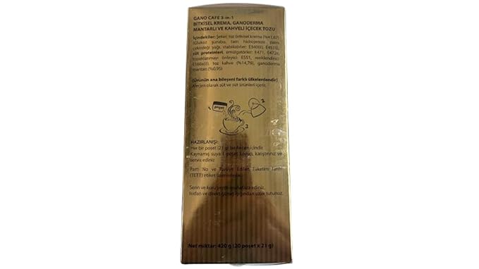 3 Boxes- 3-in-1 Instant Ganoderma (Reishi) Mushroom Coffee – 20 Sachets (21g Each) – Functional Coffee Mix for Balanced Energy & Wellness