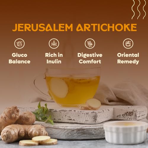 DALAMHARI Jerusalem Artichoke Tea 30T | Inulin Rich Post Meal & Sugar Balance Functional Tea | Korean Hand-Roasted Sunchoke Te De Alcachofa | Cold Brew Ready Triangle Teabags | Smooth Move & Colon Broom Alternative
