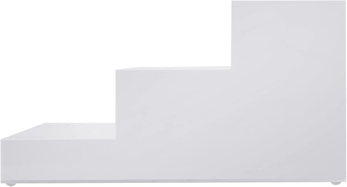 CiaoHER Large Acrylic Wine Liquor Bottle Rack 3 Tier White Countertop Riser Display for Bar Coffee Leisure Station Retail Store Shop Grocery Collection Organizer Stand (24''-1pack)