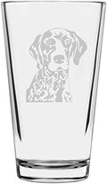 German Shorthaired Pointer Customizable Dog Themed Etched All Purpose 16oz Pint Glass