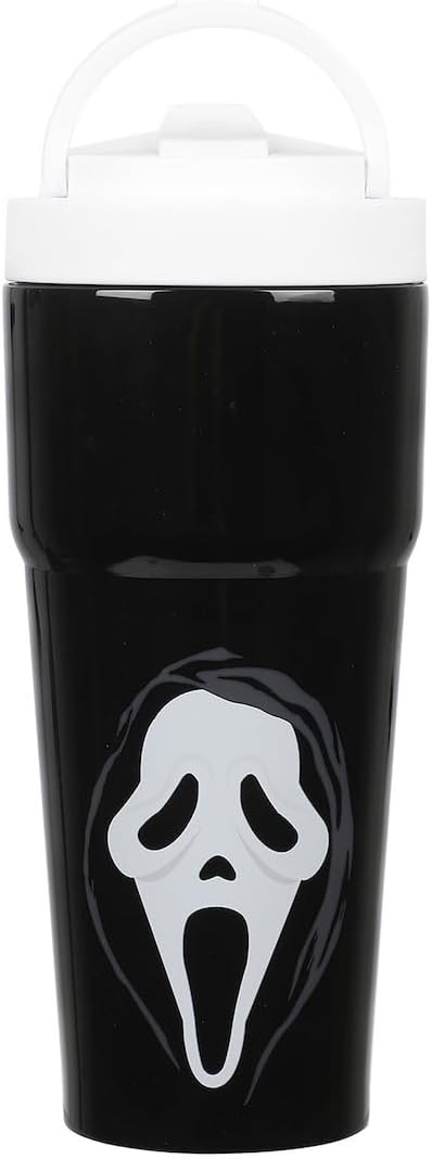 Bioworld Ghostface Mask 27 Oz. Black Stainless Steel Coffee Tumbler