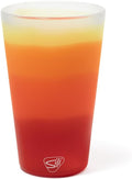 Silipint 16oz Silicone Pint Glass – Unbreakable BPA-Free Reusable Silicone Drinking Cup – Flexible Dishwasher Microwave & Freezer Safe – Stemless Glass for Water Coffee Smoothies (Marigold)