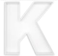 10" Reusable Plastic Box Form Tray Display for Treats, Charcuterie, Cake Pop, Candy, Charcuterie Box, Custom Charcuterie Letters Fillable - Reusable Letter Box - (White Plastic, K)