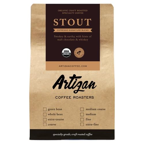 Artizan Coffee USDA Organic Whole Bean Coffee | Stout Blend | Medium-Dark Roast | 5 lbs | Roasted in South Florida