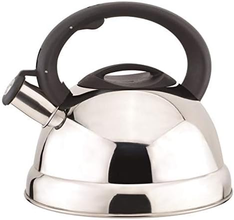 J&V TEXTILES Stainless Steel Whistling Tea Kettle, 3-Quart (Silver)*