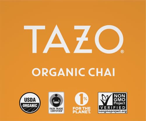 TAZO Tea Bags, Black Tea, Regenerative Organic Chai Tea, 16 Count (Pack of 2)
