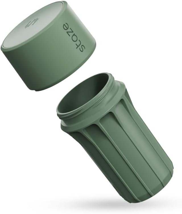Staze Preserve Vacuum Sealed Storage Jars (148ml) | Patented Smell Proof Containers | Herb Storage & Food Storage Container with Protection -(MARSH)