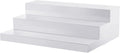 CiaoHER Large Acrylic Wine Liquor Bottle Rack 3 Tier White Countertop Riser Display for Bar Coffee Leisure Station Retail Store Shop Grocery Collection Organizer Stand (24''-1pack)