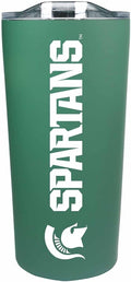Campus Colors NCAA Stainless Steel Tumbler perfect for Gameday - 18 oz - Double Walled - Keeps Drinks Perfectly Insulated (Michigan State Spartans - Green)