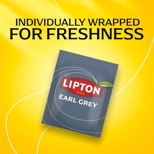 Lipton Earl Grey Tea Bags, Flavored Teabags, 120 Total Bags (20ct - Pack of 6)