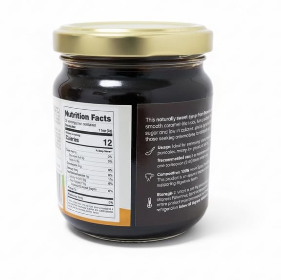 Yacon Syrup, Natural Sweetener with Prebiotics, Low glycemic, Keto friendly, 8.4 oz