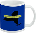 CUNY School of Law State Shape Ceramic Coffee Mug, Novelty Gift Mugs for Coffee, Tea and Hot Drinks, 11oz, White